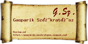 Gasparik Szókratész névjegykártya